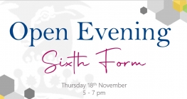 Sixth Form open evening is coming...